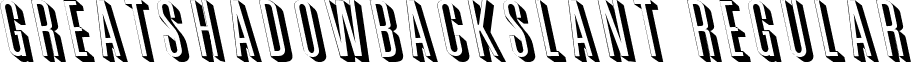 GreatShadowBackslant Regular font - greatsbs.ttf