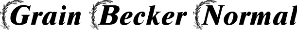 Grain Becker Normal font - grainbecker.ttf