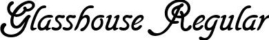 Glasshouse Regular font - glasshouseregular.ttf