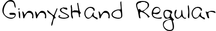 GinnysHand Regular font - ginnyshandregular.ttf