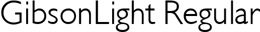 GibsonLight Regular font - gibsonlight-regular.ttf