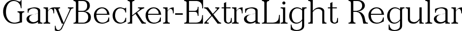 GaryBecker-ExtraLight Regular font - garybecker-extralight.ttf