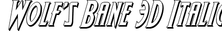 Wolf's Bane 3D Italic font - wolfsbane23dital.ttf