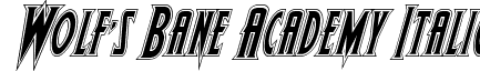 Wolf's Bane Academy Italic font - wolfsbane2acadital.ttf