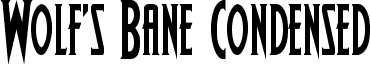 Wolf's Bane Condensed font - wolfsbane2cond.ttf