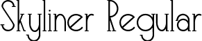 Skyliner Regular font - Skyliner.otf