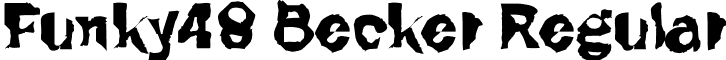 Funky48 Becker Regular font - funky48becker.ttf