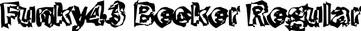 Funky43 Becker Regular font - funky43becker.ttf