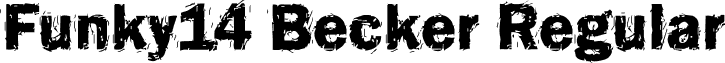 Funky14 Becker Regular font - funky14becker.ttf