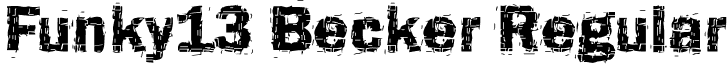 Funky13 Becker Regular font - funky13becker.ttf