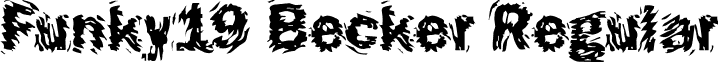 Funky19 Becker Regular font - funky19becker.ttf