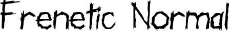 Frenetic Normal font - frenetic.ttf