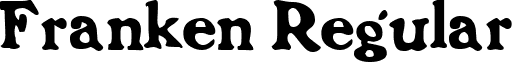 Franken Regular font - frankenregular.ttf