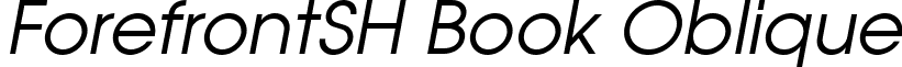 ForefrontSH Book Oblique font - forefrontshbookoblique.ttf