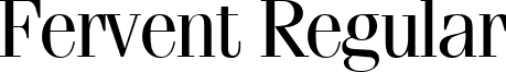 Fervent Regular font - Fervent-Regular.ttf