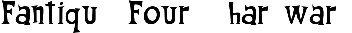 Fantique Four Shareware font - fantiquefourshareware.ttf