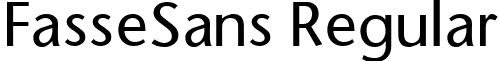 FasseSans Regular font - fassesans.ttf