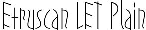 Etruscan LET Plain font - etruscanletplain-1.0.ttf