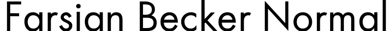 Farsian Becker Normal font - farsianbecker.ttf