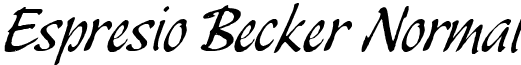 Espresio Becker Normal font - espresiobecker.ttf