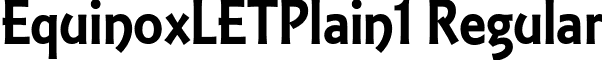 EquinoxLETPlain1 Regular font - equinoxletplain1.ttf