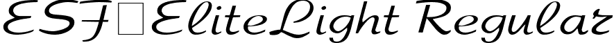 ESF-EliteLight Regular font - esfelitelight.ttf