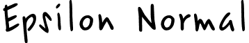 Epsilon Normal font - epsilon.ttf