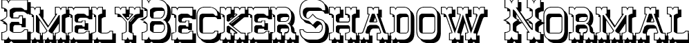 EmelyBeckerShadow Normal font - emelybeckershadow.ttf