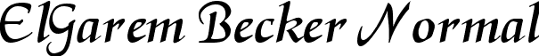 ElGarem Becker Normal font - elgarembecker.ttf