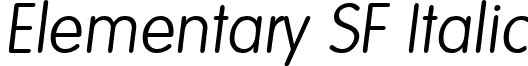 Elementary SF Italic font - elementarysfitalic.ttf