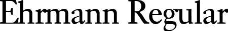 Ehrmann Regular font - Ehrmann-Regular.ttf