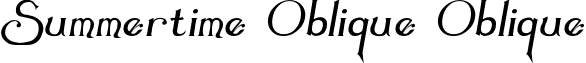 Summertime Oblique Oblique font - SummertO.ttf