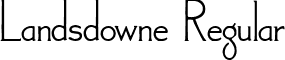 Landsdowne Regular font - Landsdowne.ttf