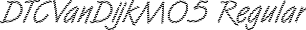 DTCVanDijkM05 Regular font - dtcvandijkm05.ttf