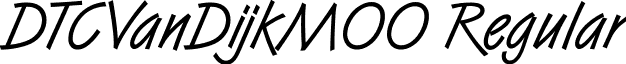 DTCVanDijkM00 Regular font - dtcvandijkm00.ttf