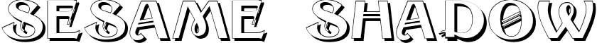 Sesame Shadow font - Sesame-Shadow.ttf