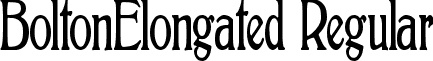 BoltonElongated Regular font - BoltonElongated.ttf