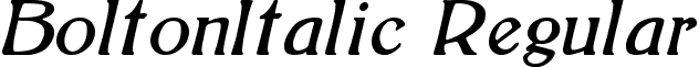 BoltonItalic Regular font - BoltonItalic.ttf