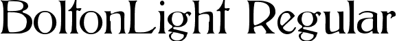 BoltonLight Regular font - BoltonLight.ttf