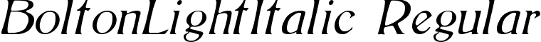 BoltonLightItalic Regular font - BoltonLightItalic.ttf