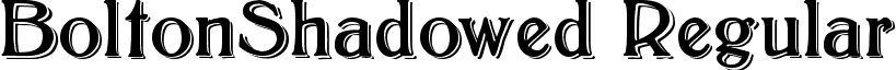 BoltonShadowed Regular font - BoltonShadowed.ttf