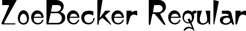 ZoeBecker Regular font - zoebecker.ttf