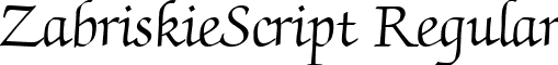 ZabriskieScript Regular font - ZabriskieScript-Regular.ttf