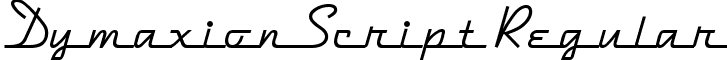 DymaxionScript Regular font - DYMAXION.TTF