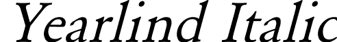 Yearlind Italic font - yearlinditalic.ttf