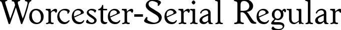 Worcester-Serial Regular font - Worcester-Serial-Regular.ttf