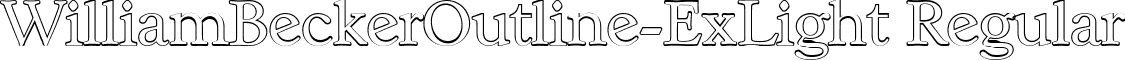 WilliamBeckerOutline-ExLight Regular font - williambeckeroutline-exlight.ttf