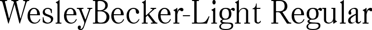 WesleyBecker-Light Regular font - wesleybecker-light.ttf