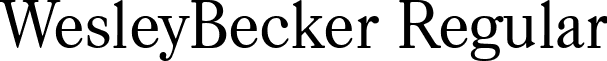 WesleyBecker Regular font - WesleyBecker.ttf
