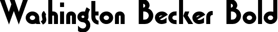 Washington Becker Bold font - washington_becker_bold.ttf